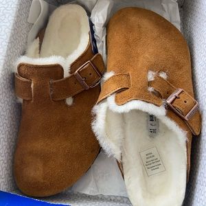 Birkenstock Boston Shearling Clogs-NWT& Box